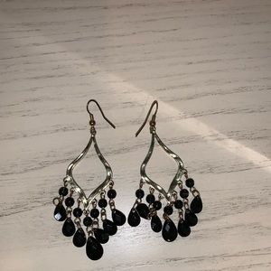 Francesca’s black chandelier earrings